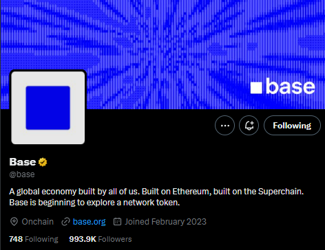 BestEarninTips's tweet photo. 😱 @base Bio is changing soon.

😱 @base is exploring a network token. https://t.co/MxKZqpwNjH