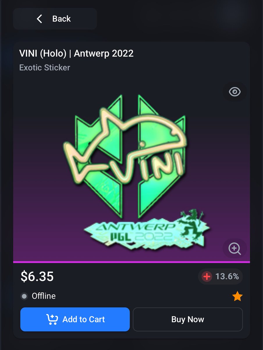 Apiixy's tweet image. Man shoutout to @olafkswg for helping me get this mf 
And 10x vini antwerp holos this week👀😄

Im gon craft a 5x vini holo on a rifle or pistol low tier skin, wait n see🙏