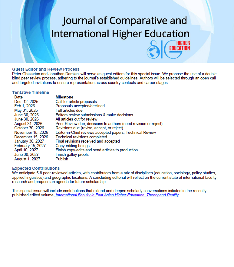 Journal of Comparative & Intl Higher Ed tweet media