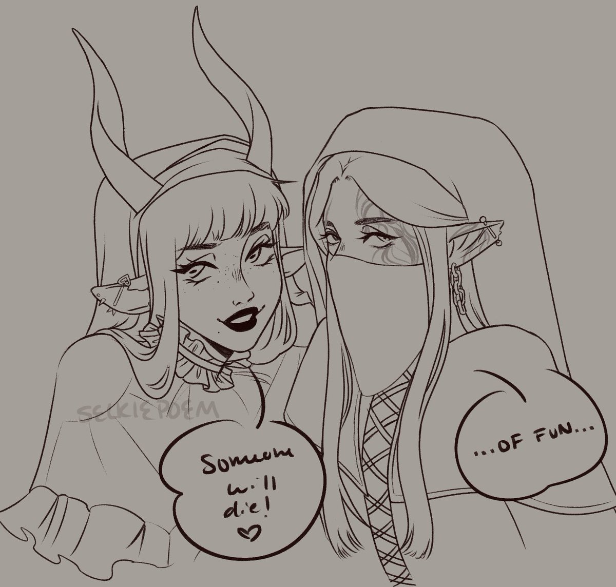 Probably not their dynamic but I can dream #CriticalRole #criticalrolefanart