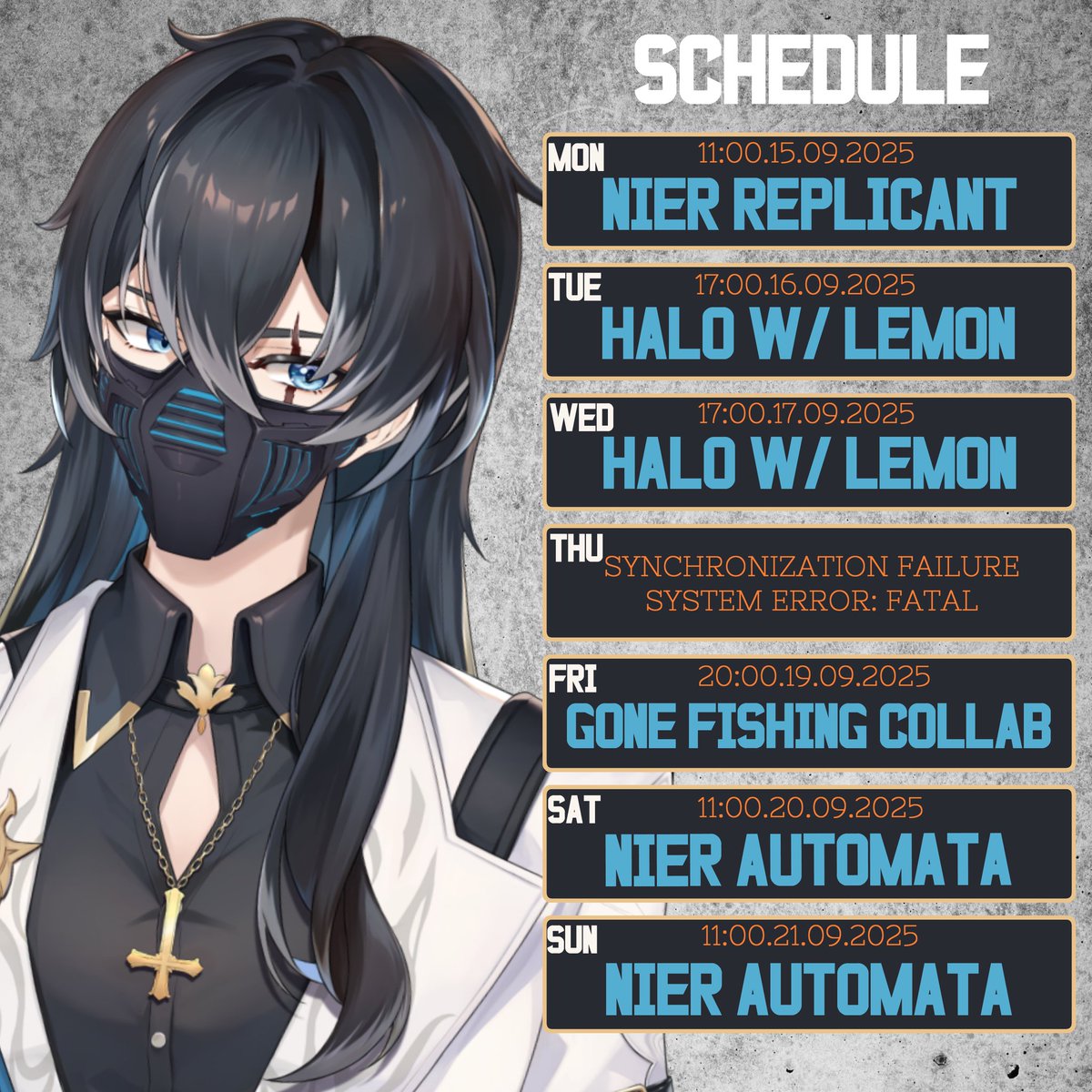 Hello Lab Mates!

I have another schedule for you!
I am late to posting it here but better late than never 🤍🖤🩵