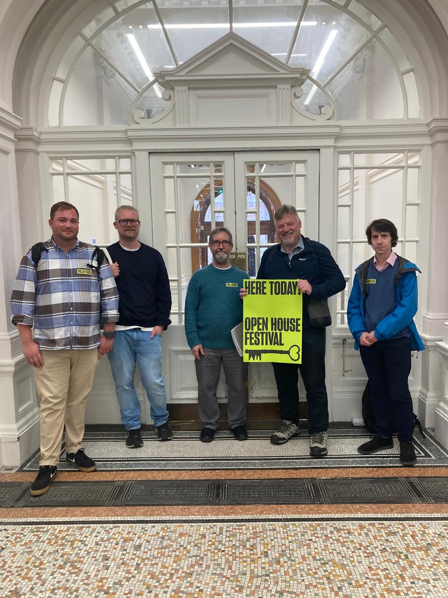 TradeMemorial's tweet photo. Photos from the @OpenCity_UK Open House London Festival 2025 at Old Admiralty Building on Saturday with colleagues from @biztradegovuk and @GovArtCol @DCMS leading tours. Thanks to everyone who attended. We 🧡 history and art 🎨 and love opportunity to give glimpse into building. https://t.co/82s49Ju3zF
