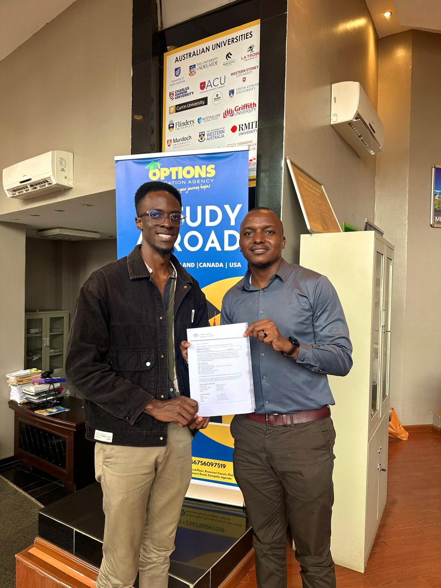 We are thrilled to congratulate Wobudeya Victor on securing his visa to pursue a Master’s in Engineering Management at the University of Technology Sydney (UTS), Australia! 

📍  Rwenzori Courts, Plot 2, Rwenzori Courts, Nakasero Road

📞 +256 756 102 504

#studyabroad