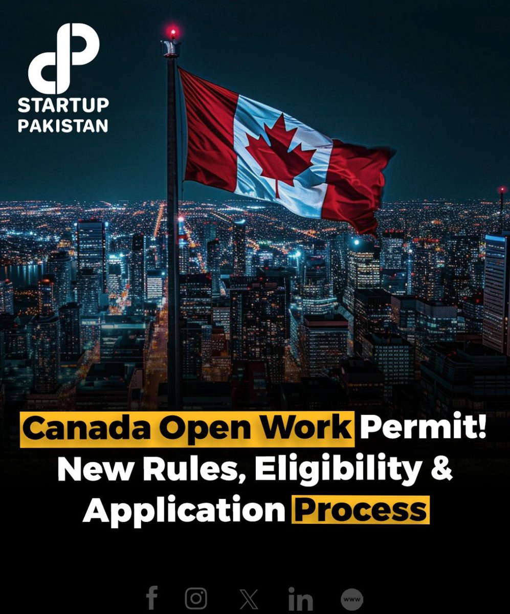 PakStartup's tweet image. Canada Open Work Permit! New Rules, Eligibility &amp;amp; Application Process

Read More: startuppakistan.com.pk/canada-open-wo…

#CanadaWorkPermit #OpenWorkPermit #ImmigrationCanada #JobsAbroad