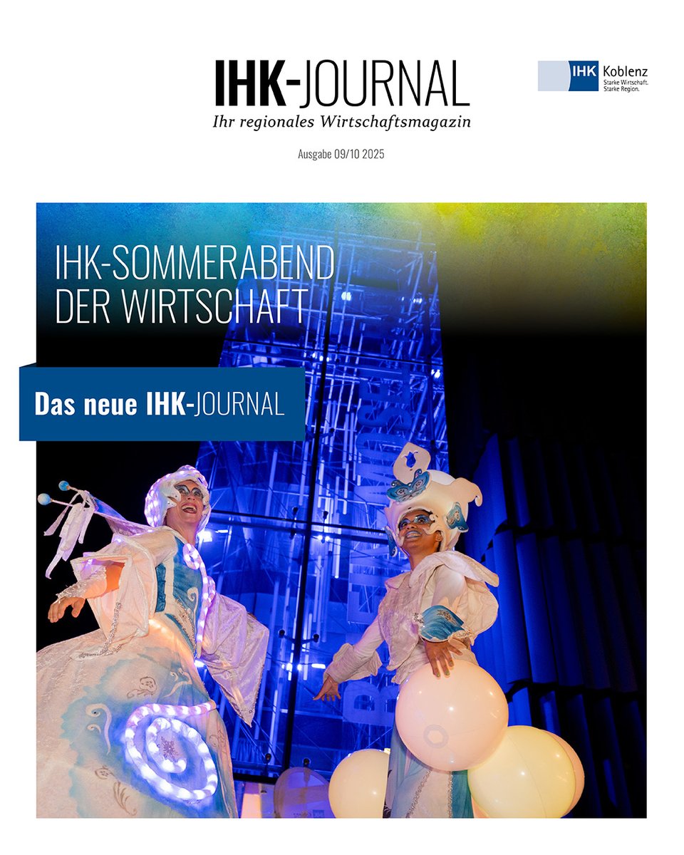 Frisch eingetroffen: Die September/Oktober-Ausgabe unseres IHK-Journals!
Auch diesmal wieder mit spannenden Einblicken und aktuellen Informationen aus unserer Wirtschaftsregion.

 👉 Hier geht’s zur Online-Ausgabe: ihk-koblenz.de/journal

#IHKJournal #Wirtschaftsthemen