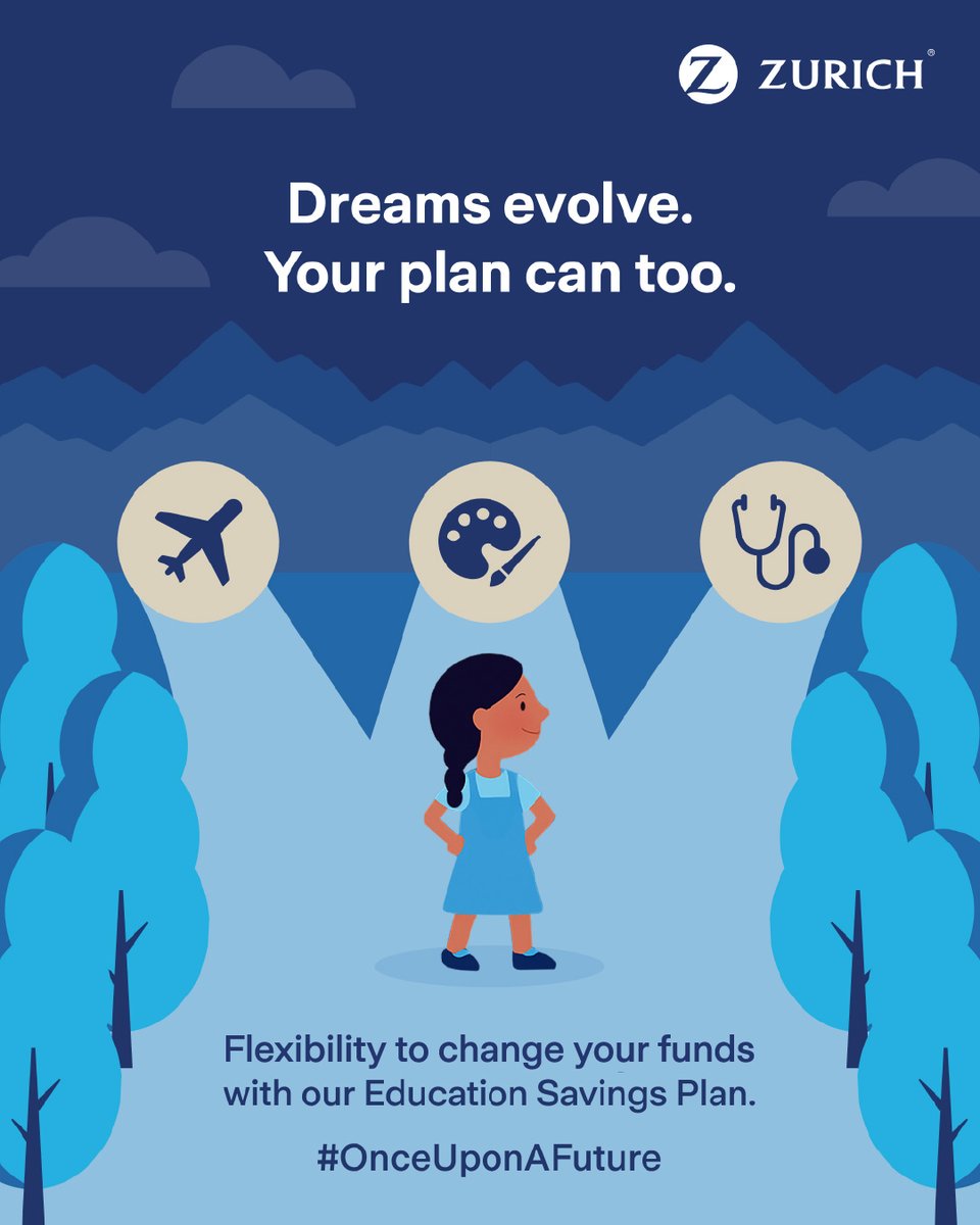 When the future holds more than one dream, your plan should be just as flexible. 
▶️🔗 Visit our website and speak to your financial advisor to get started. zurich.ae/savings/educat…

#OnceUponAFuture