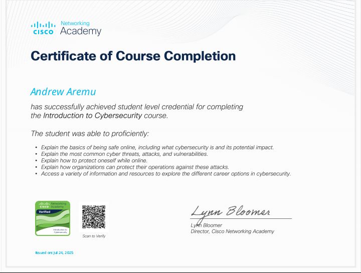 Diane 🦋 (@dianaroseie) on Twitter photo Congratulations to me on completing the first course of my career with Cisco.
Taking the learning to a greater height cause cyber.sec is now a part of me.
<a href="/ireteeh/">Dr Iretioluwa Akerele</a> <a href="/cyber_razz/">Abdulkadir | Cybersecurity</a> Congratulations to me on completing the first course of my career with Cisco.
Taking the learning to a greater height cause cyber.sec is now a part of me.
<a href="/ireteeh/">Dr Iretioluwa Akerele</a> <a href="/cyber_razz/">Abdulkadir | Cybersecurity</a>