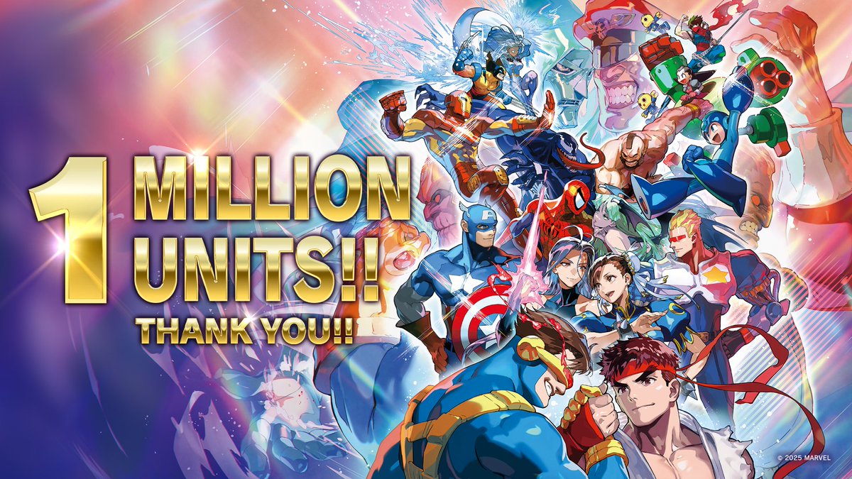 Marvel vs. Capcom Fighting Collection: Arcade Classics sales top one million gematsu.com/2025/09/marvel…