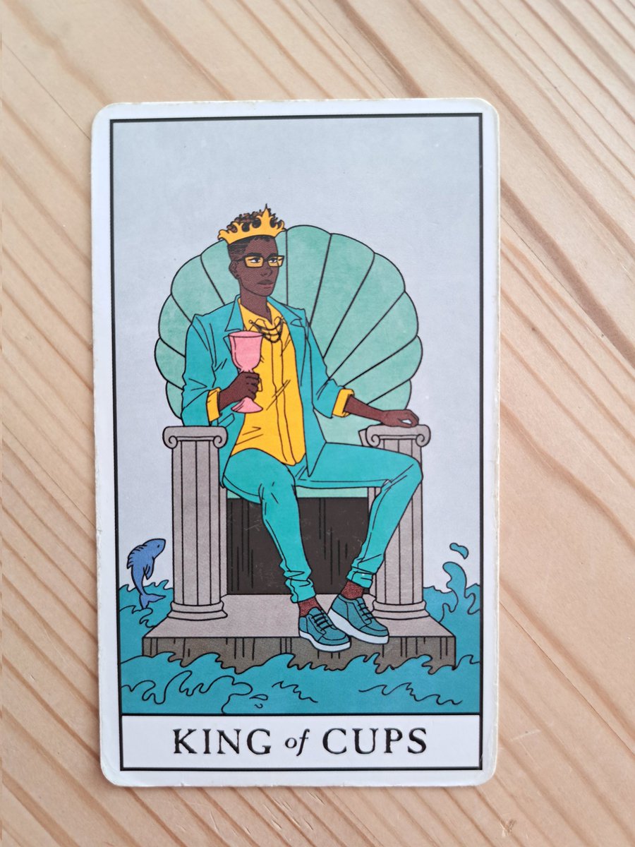 Laurajk32's tweet image. Today&apos;s card is King of Cups 

Our own experiences help us empathise with others going through the same traumas. 

#experience #empathy #trauma #help  

#tarot #tarotmessage #LauraJK32