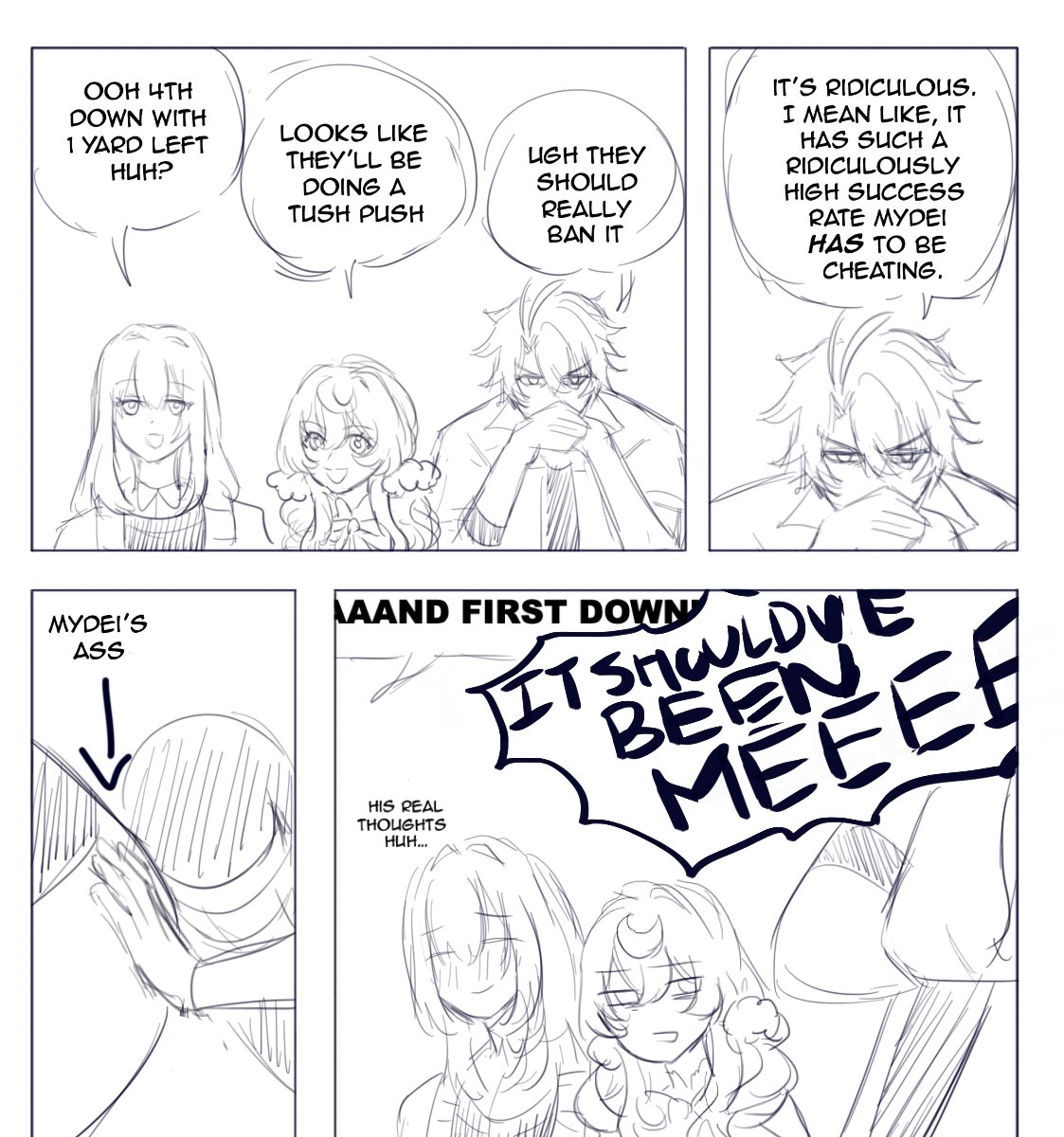 Phaidei Week Day 4: School (Sports)

Cleanup hitter!Phainon and  quarterback!Mydei they’re rivals but they both go to Okhema High and compete to see whether the baseball or football team get more  prestige/wins.

#PhaideiWeek #Phaidei #PhaideiWeek2025