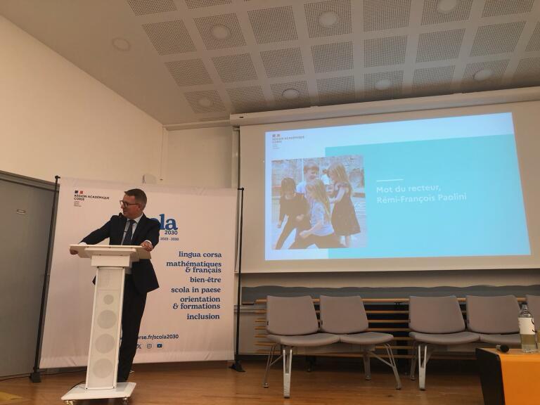 DSDEN2B's tweet image. Réunion de l'ensemble des cadres @accorse. Lancement officiel du projet académique #scola2030 par le recteur Rémi-Francois Paolini et les pilotes  des 6 axes de travail.  Tous mobilisés pour la mise en œuvre concrète #premierdegré #seconddegré #IEN  #CPD #CPC #perdir #TNE #SDJES