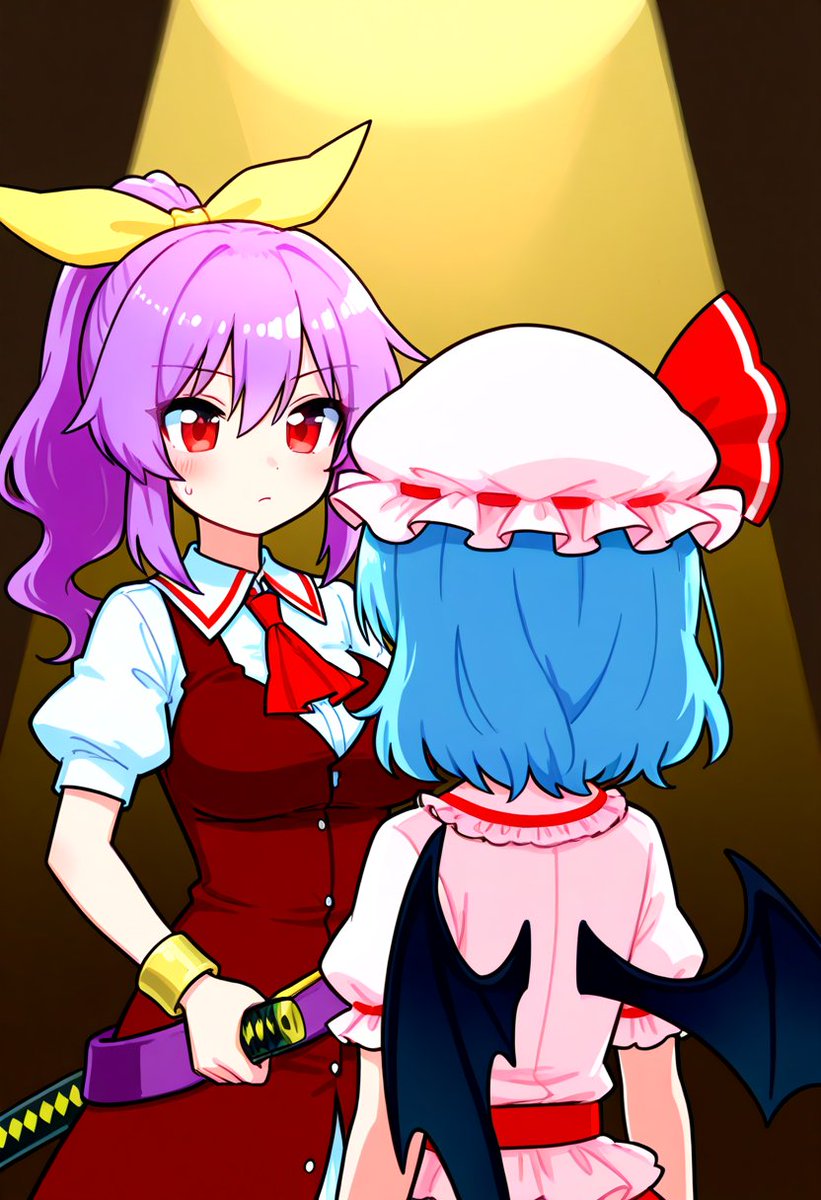 レミリア・スカーレット ,綿月依姫 「依姫とレミリア」|kaeshiro👑💎🔱⚜️🏆🎖️🏅🥇🥈🥉🎗️🎀のイラスト