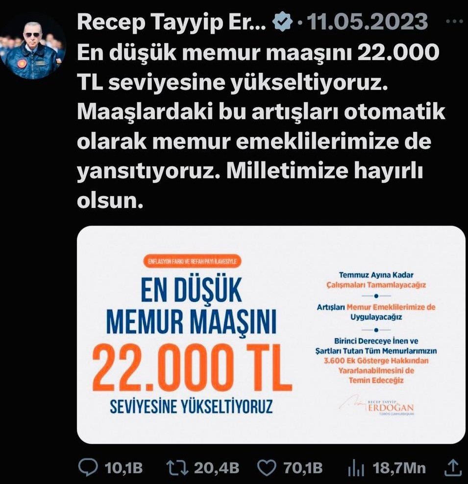 Kanun koyucu <a href="/TBMMresmi/">TBMM</a> <a href="/TBMMGenelKurulu/">TBMM Genel Kurulu</a> <a href="/tcbestepe/">T.C. Cumhurbaşkanlığı</a> ve Hükumet ortakları <a href="/Akparti/">AK Parti</a> ve <a href="/MHP_Bilgi/">MHP</a> kanuni hakkı SEYYANENİ #EmekliMemur a vermemek icin, kanunu uyduruk 375/40 KHK ile nasıl çiğner Cumhurbaskanı <a href="/RTErdogan/">Recep Tayyip Erdoğan</a> Emekli Memura nasıl ve neden söz verip yapmaz #BiriBanaAnlatsın