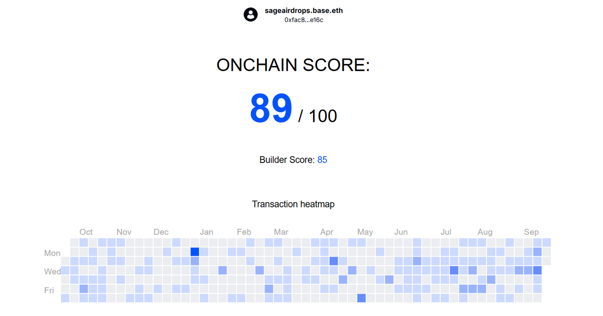 📢 <a href="/base/">Base</a> Airdrop : Check Your On chain Score ✅

📊 It’s official the $BASE token is coming. 

<a href="/brian_armstrong/">Brian Armstrong</a> (Coinbase CEO) even launched a site to check your onchain score:

🔗 Link - onchainscore.xyz

🔸 Connect your Wallet or Just Paste your Wallet address to check