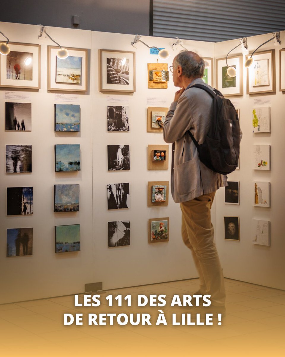 🖼️ + de 1 111 œuvres exposées pour soutenir la lutte contre le cancer pédiatrique
🧑🏽‍🎨 111 artistes
🏥 600 enfants et ados suivis chaque année dans la région

Les 111 des Arts de Lille sont de retour ce week-end pour 9 jours d'expo-vente solidaire !

ℹ️ Infos :
►