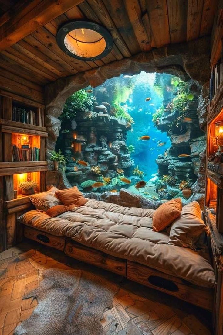 Aquarium bedroom.