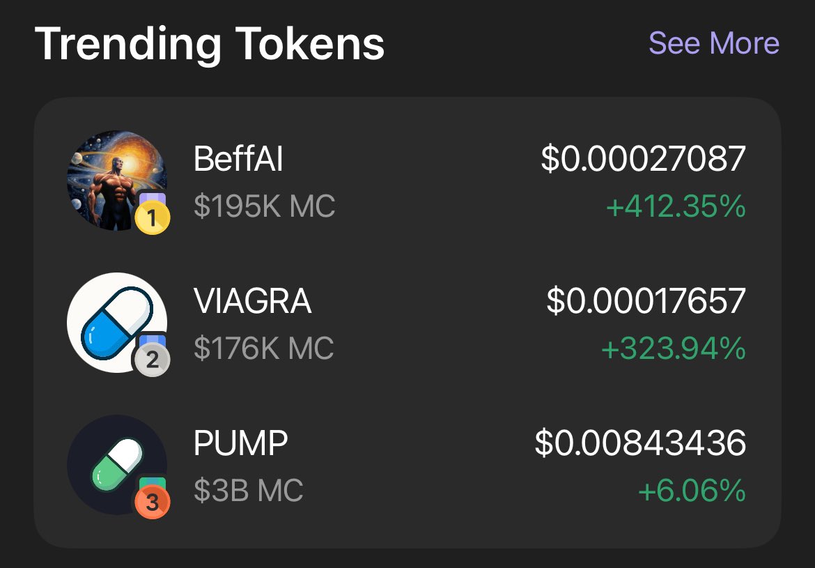 dreaminglucid22's tweet image. Accelerate.

@BasedBeffAI is currently #1 trending in Phantom wallet.