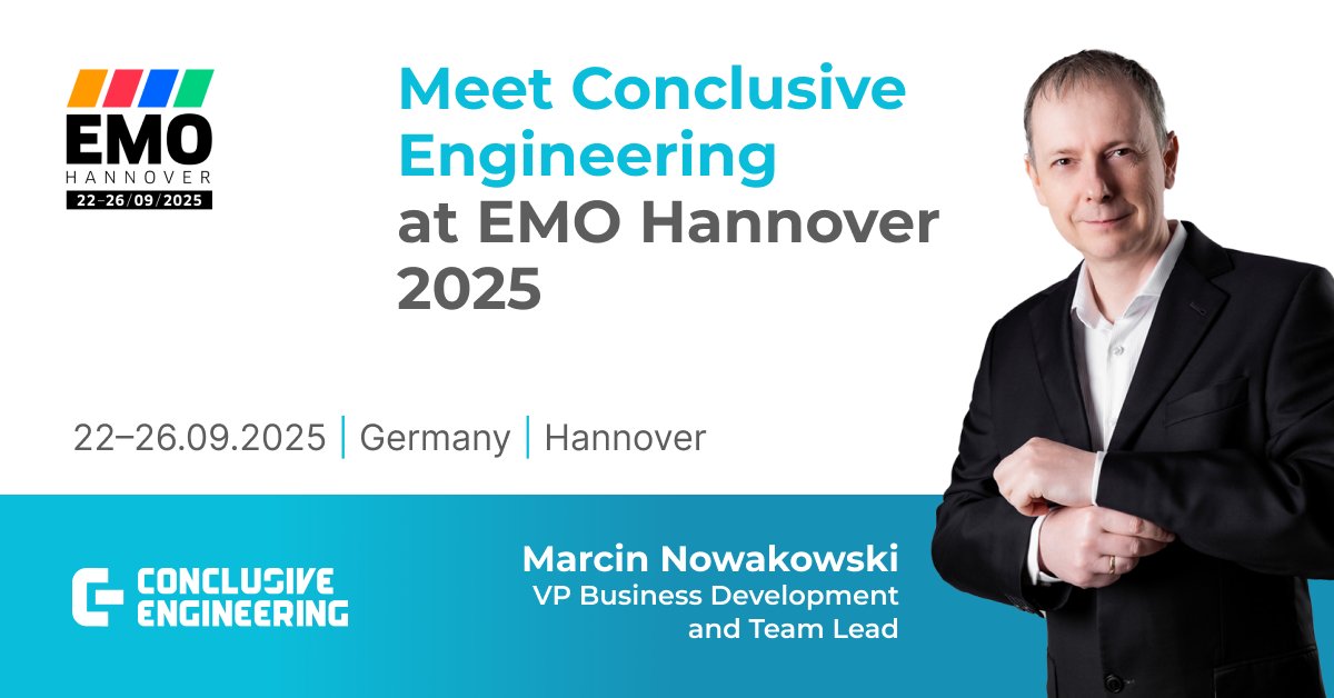 Conclusive_tech's tweet image. We&apos;ll be visiting #EMOHannover next week! Send us a message if you&apos;d like to meet Marcin Nowakowski and talk about #EmbeddedSystems.