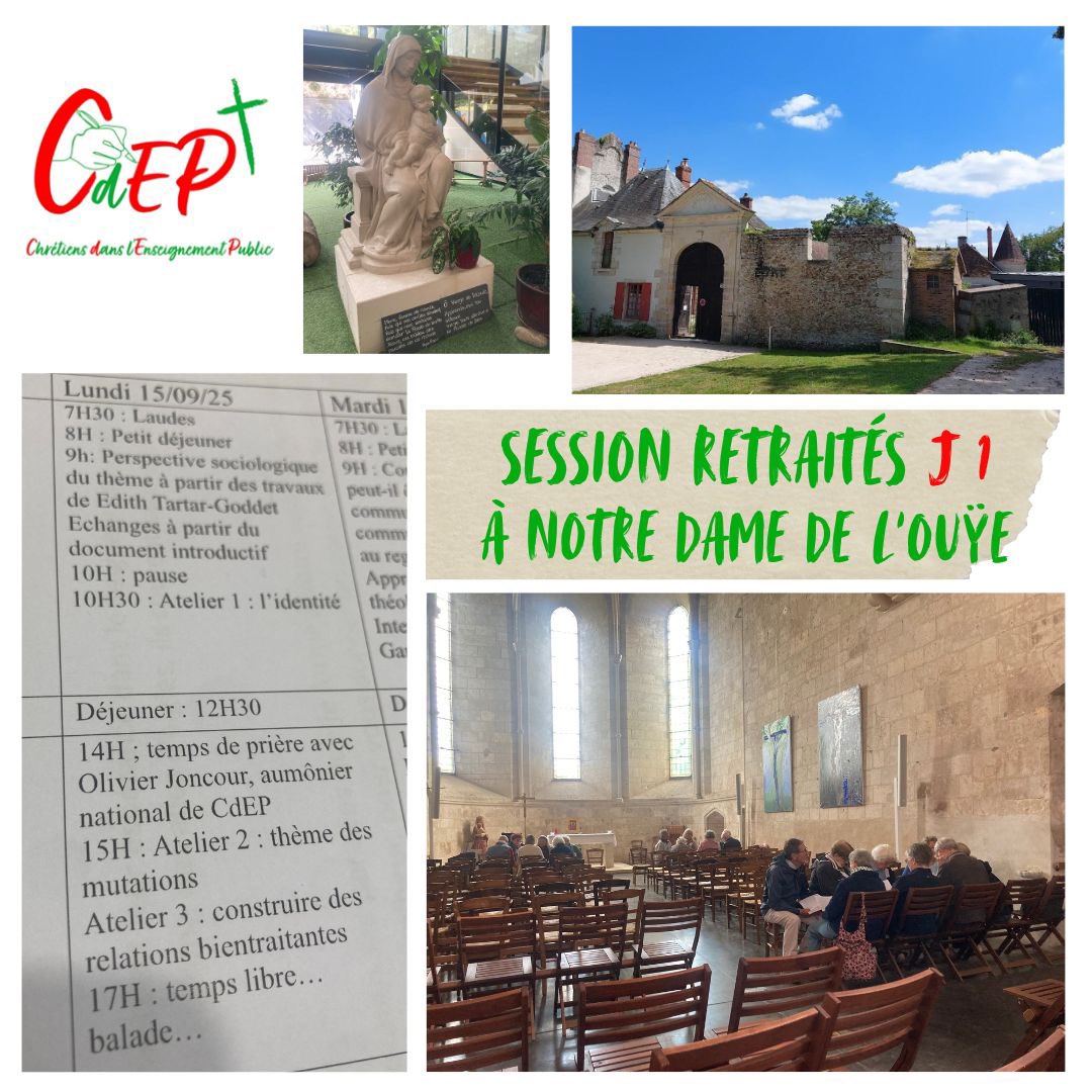 XtienEsgtPublic's tweet photo. Après une soirée de présentation,
lundi, les retraités de #CdEP ont peuplés laudes, puis ont travaillé à partir du document de travail sur le thème « Individualisme et collectif », travaillé en 3 ateliers et vécu une dialogue contemplatif guidé par @PereOlivierJ sur 1 Co 12 https://t.co/pann0M733W