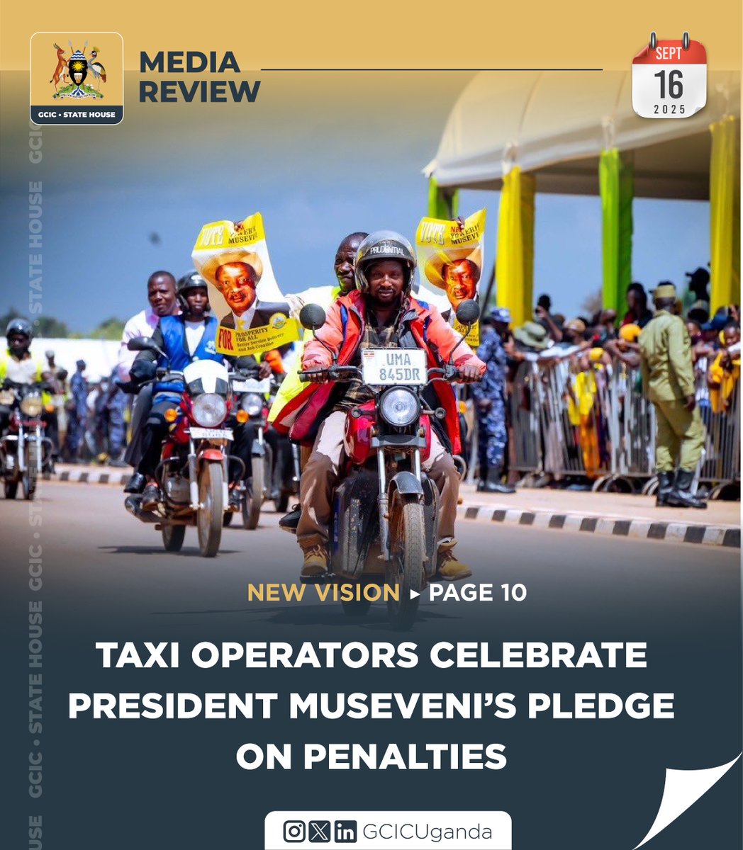Taxi operators are celebrating President Museveni’s pledge to review and waive traffic fines imposed during Gen. Kale Kayihura’s tenure as IGP.
#GCICMediaReview