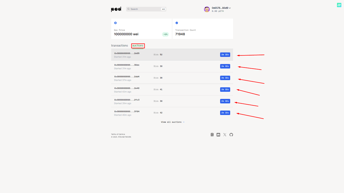 Mee_Airdrop's tweet photo. Giới thiệu ae Testnet Layer1 @poddotnetwork - Raise 10M$ backer A16z, 1kx Venture,...vv ⭐️

Poddotnetwork - đang xây dựng blockchain thế hệ mới nhanh như Google Search, đơn giản cho dev, không còn cảnh nghẽn mạng, phí cao. Họ vừa thành công raise $10M từ a16z và các quỹ lớn. Đây có thể là nền móng Web3 thực sự để dev xây app dùng được trong đời sống và công việc hàng ngày.

🪬Hướng dẫn A-Z:

1️⃣ Truy cập : https://t.co/TR5pSAqZ8g - Connect ví
2️⃣ Ae faucet fee pETH để tham gia
3️⃣ Có fee rồi ae chọn auctions ở trang chủ => Click vào phiên đấu giá còn time => ấn Place your bid => Nhập Value và Data ( Data ae điền gì cũng được còn value ae để ít thôi vì còn làm lâu dài ) => Cuối cùng ae xác nhận bid là ok

📌Những lưu ý:
➣ Ae nên kiểm tra hợp đồng trước bid và ví
➣ Đôi khi có nhiều hợp đồng sẽ không hiện phần Place Your Bid
➣ Role OG con này trên Discord ae tham khảo thử ( Link Discord dự án nằm trên page dự án ).