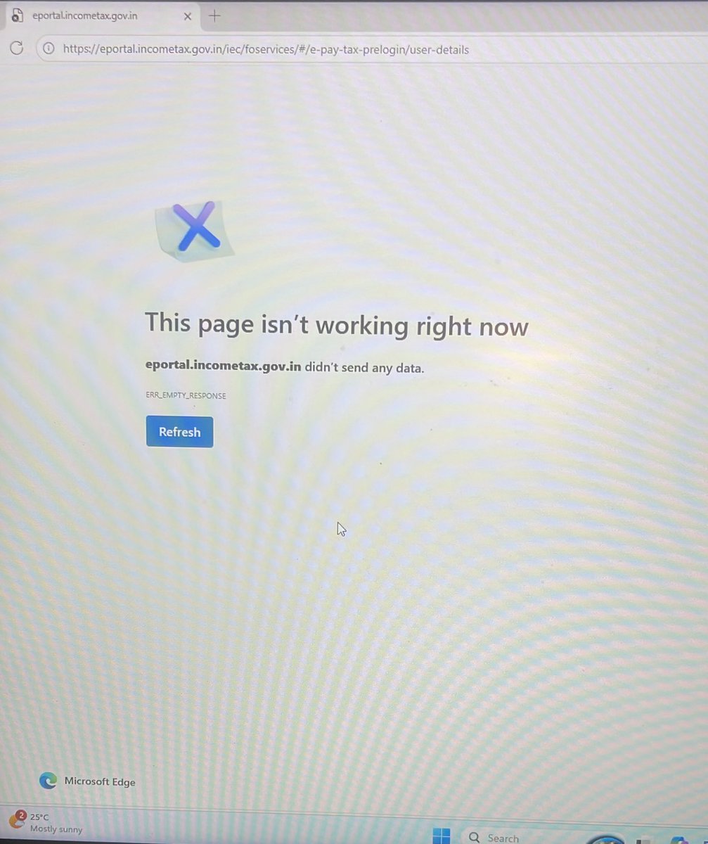 Dr_Chinns's tweet image. Dear @IncomeTaxIndia 
The site eportal.incometax.gov.in is not working for the past two days. 
I tried changing 3 browsers, deleted the cache and tried again, but still not working.
