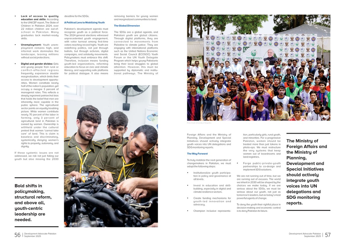 <a href="/samuelrizk/">Sam Rizk</a> <a href="/thenews_intl/">The News</a> <a href="/van_ntn/">Van Nguyen</a> <a href="/malikumerakhlaq/">Umer</a> <a href="/PlanComPakistan/">Ministry of Planning and Development</a> <a href="/Financegovpk/">Ministry of Finance, Government of Pakistan</a> <a href="/SecretariatSDGs/">SDGs Secretariat</a> <a href="/UNDPasiapac/">UNDP in Asia and the Pacific</a> <a href="/PunjabSDGsUnit/">Punjab SDGs Support Unit</a> <a href="/SindhSDGsUnit/">Sindh SDGs Support Unit</a> <a href="/KhyberSdgs/">Khyber Pakhtunkhwa SDGs Support Unit</a> <a href="/kanniwignaraja/">Kanni Wignaraja</a> <a href="/betterpakistan/">Ahsan Iqbal</a> <a href="/PnD_Punjab/">Planning&Development Punjab</a> <a href="/PnDKPGovt/">Planning and Development Department KP</a> <a href="/PlanningGovt/">Planning & Development Department Govt. of Sindh</a> <a href="/Momalindi/">Mo Yahya</a> <a href="/shaistapervaiz/">Shaista Pervaiz</a> <a href="/PAPGovPK/">Provincial Assembly of the Punjab Lahore</a> <a href="/PaBalochistan/">Provincial Assembly of Balochistan</a> <a href="/gb_assembly/">Gilgit-Baltistan Assembly</a> <a href="/PakistanPR_UN/">Asim Iftikhar Ahmad, PR of Pakistan to the UN</a> <a href="/ForeignOfficePk/">Ministry of Foreign Affairs - Pakistan</a> <a href="/CathayPak/">Chinese Emb Pakistan</a> <a href="/SwedenAmbPK/">Alex Berg von Linde</a> <a href="/ShahbanoKhan101/">Shahbano Khan</a> <a href="/AhmerSoofi/">Ahmer Bilal Soofi</a> <a href="/shaandana/">Shandana Khan Mohmand</a> <a href="/IDS_UK/">Institute of Development Studies</a> <a href="/ABMPildat/">احمد بلال محبوبAhmedBilalMehboob</a> <a href="/Pildat/">PILDAT, Pakistan</a> In her thought piece for Development Advocate Pakistan – The Last Mile: Pakistan’s Path to the SDGs, Izbal Zehri (<a href="/ZehriIzbal/">Izbal Zehri</a>), Member <a href="/NAofPakistan/">National Assembly 🇵🇰</a>, argues that youth must be seen not as beneficiaries but as co-creators of policy and partners in development.

Her call to action: