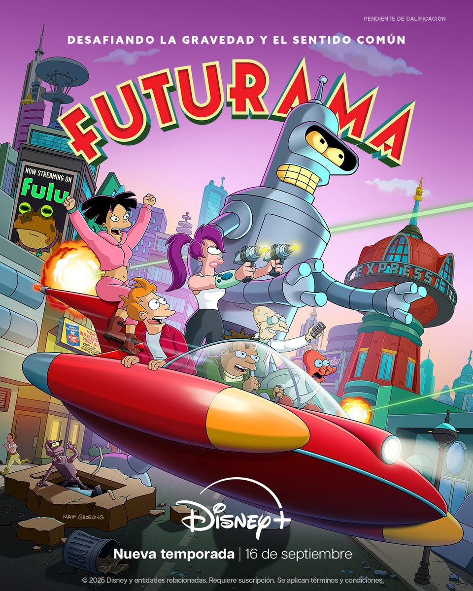 ¡Buenas noticias, chicos!
Hoy se estrena en Disney+ la temporada 13 de #Futurama

Con mi traducción para doblaje y ajuste y dirección de José Padilla.

¡Que la disfrutéis!