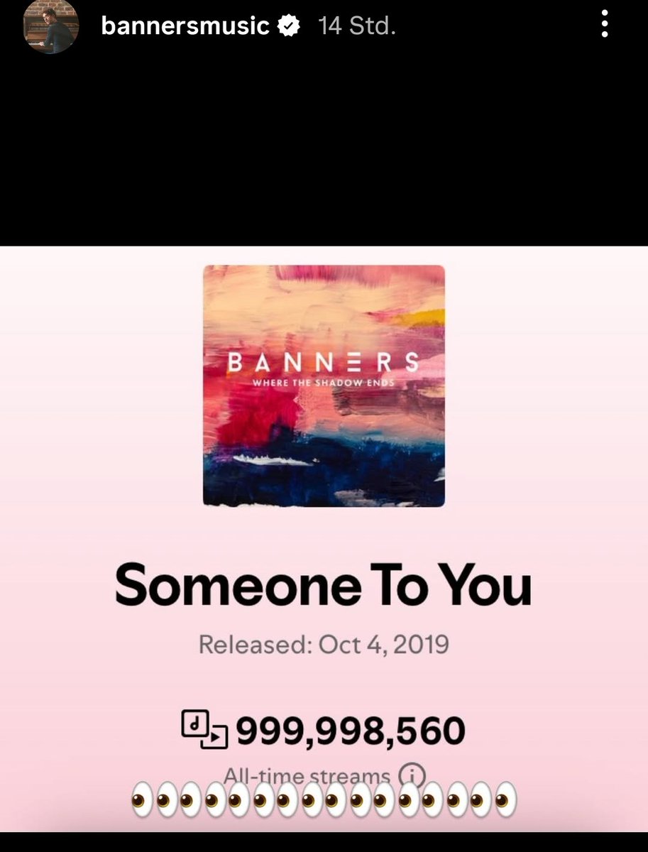 WalkingTheWire8's tweet photo. Soooon!!!!!🥳🥳🥳
#BillionsClub #Spotify #BANNERS
#SomeoneToYou #SoProud 
#AlwaysMakesMeHappyGenre
#Liverpool  #FavouriteMusic
♥️♥️♥️♥️♥️♥️♥️♥️♥️♥️♥️♥️ https://t.co/LFZtcqNEb3