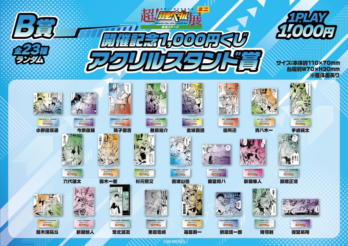 超！弱虫ペダル展』 ミニ新潟ステージにて1,000円くじの販売が決定