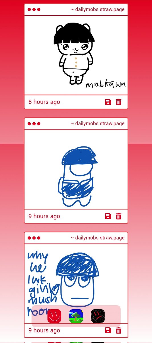 DAILY mob drawings 🥛 (archived) tweet media