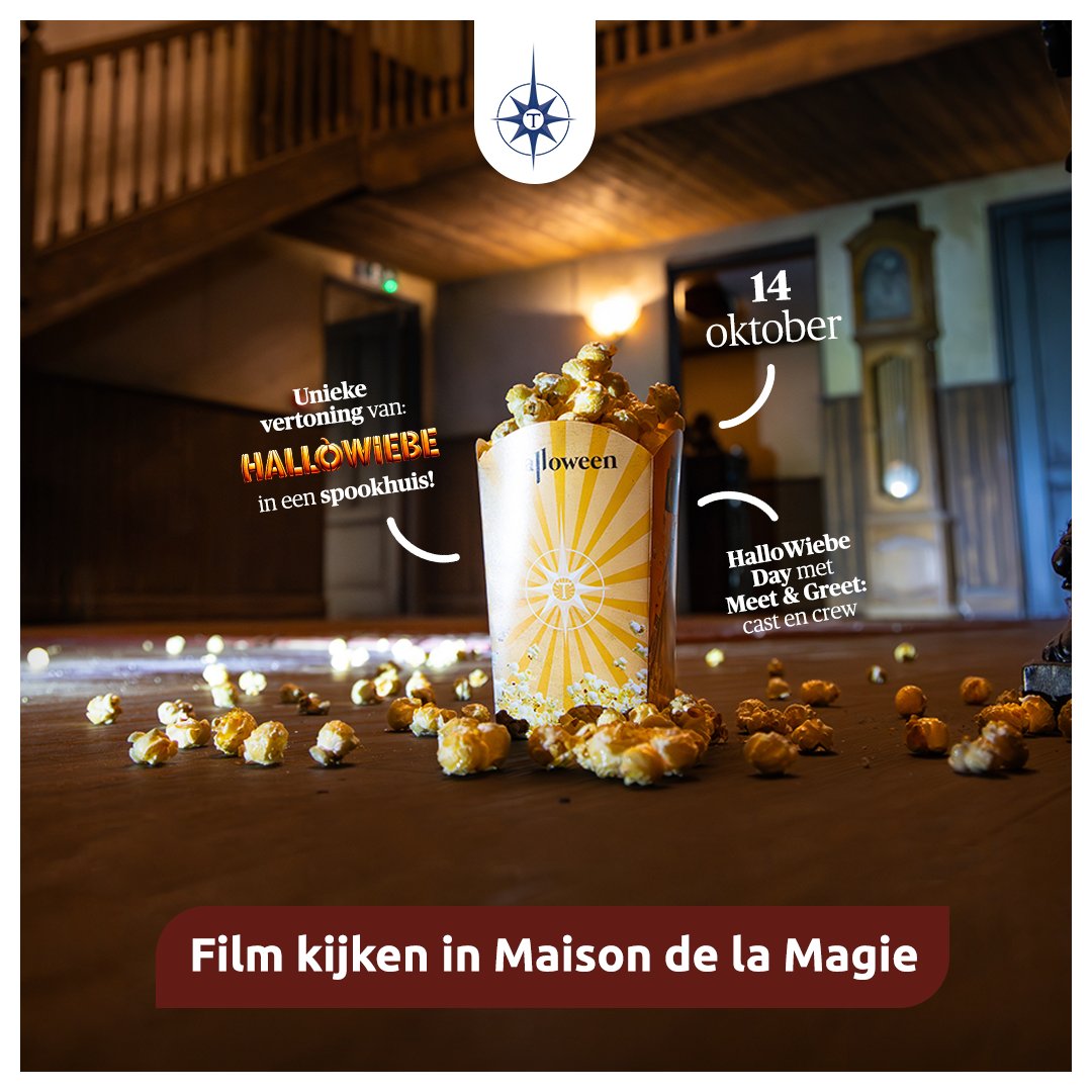 De familiefilm HalloWiebe is vanaf 24 september te zien! 🍿 Om dat te vieren, organiseren we op 14 oktober de HalloWiebe Day met:

🎬 Unieke vertoning in Maison de la Magie (win!)
📸 Meet &amp; Greet met cast &amp; crew

➡️ Ontdek meer: toverland.com/hallowiebeday #Toverland