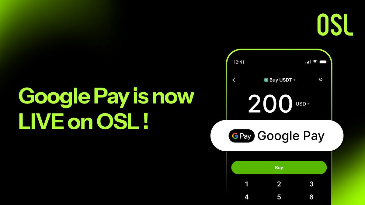 osldotcom's tweet image. From fiat to crypto in seconds. ⚡
@GooglePay is now LIVE on OSL – buy USDT/USDC with 134 fiat currencies worldwide including USD, EUR, TWD.

✅ Fully licensed. Fully compliant. Fully seamless.
Try it now 👉 osl.com/en/fiatBuyCoin…

#GooglePay #CryptoMadeEasy