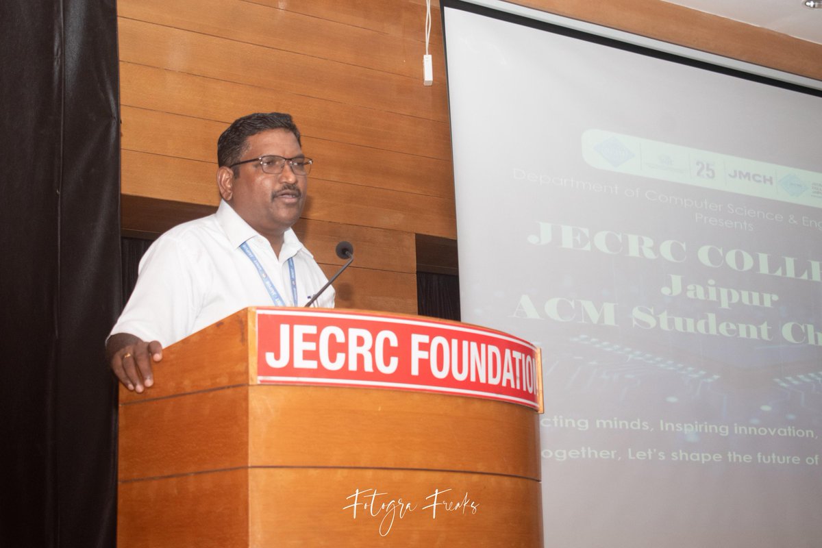 JecrcCollegeACM's tweet photo. A new era of innovation begins at JECRC with the launch of our JECRC College Jaipur ACM Student Chapter! A platform to connect, create &amp; contribute to the world of computing.

Honored to have Dr. @EmmanuelPilli inspire us, &amp; grateful to our leadership &amp; mentors for their support. https://t.co/2aEFm6cIvz