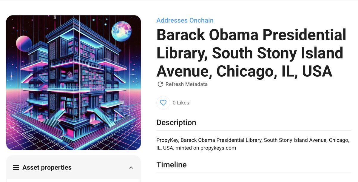 My favorite Propy Key Landmark is the Obama Presidential Library. #PropyKeys