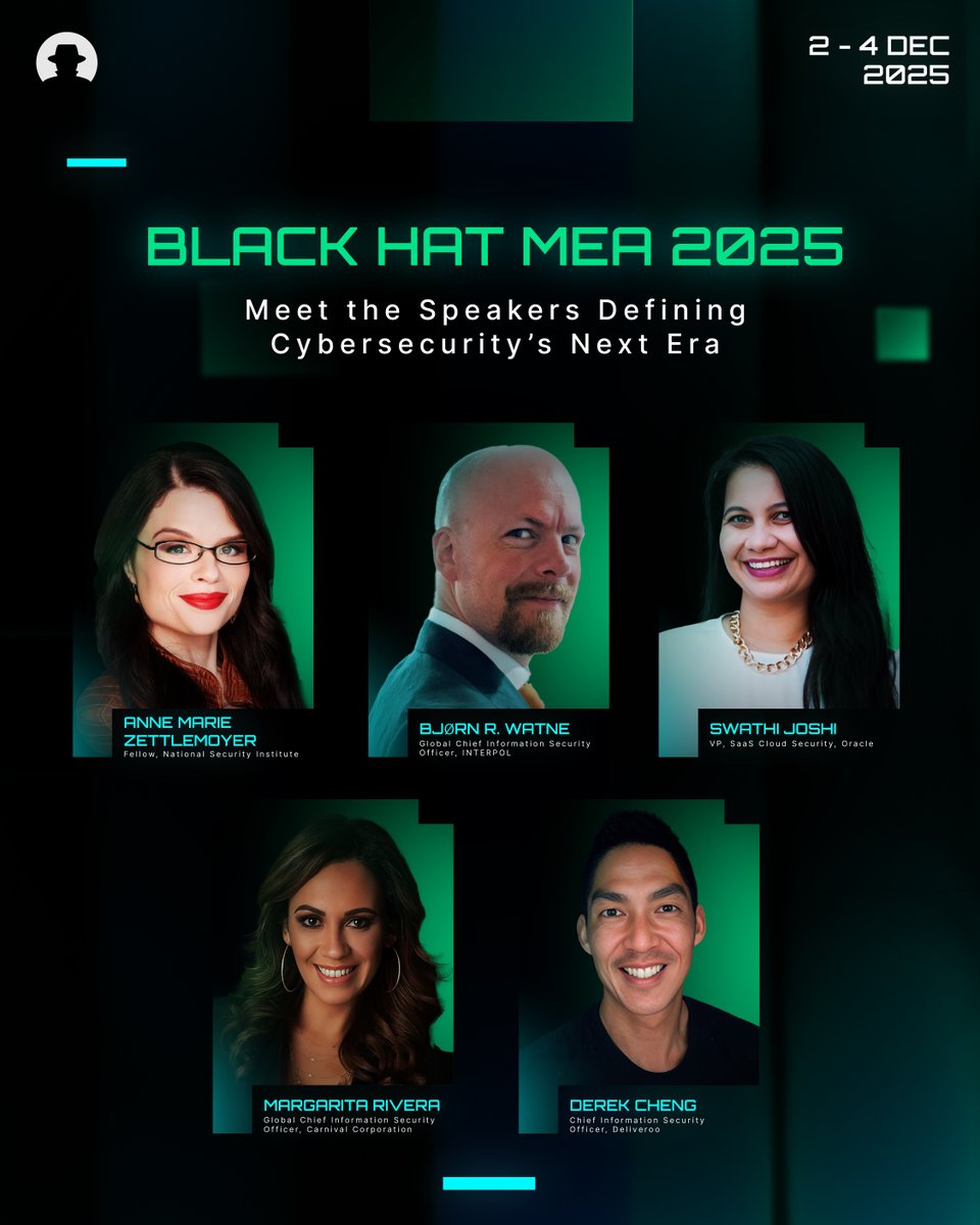 From national security to cloud to city-wide defense, these five leaders are shaping the future of cybersecurity.

Anne Marie Zettlemoyer 
Bjørn R. Watne
Swathi Joshi
Margarita Rivera
Derek Cheng

At #BHMEA25, they’ll share strategies to secure data, infrastructure, and people on