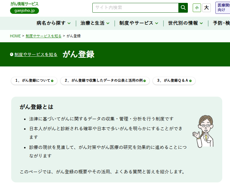 ganjoho_service's tweet photo. 「日本人が一生のうちにがんと診断される確率は2人に1人です。」
「日本で多いがんは、〇〇がんや〇〇がんです。」
このような情報を明らかにすることができる「がん登録」という制度の概要や活用、よくある質問と答えを紹介しています。https://t.co/8EUeRTB5Ps https://t.co/xxCBtZAkYJ