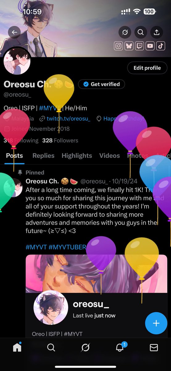 It’s ma balloon day todayyy! 🥳 And  Selamat Hari Malaysia to all my fellow Malaysians as well! 🇲🇾

I’ll be making a bday celebration stream post shortly, so keep an eye out for it! ^^