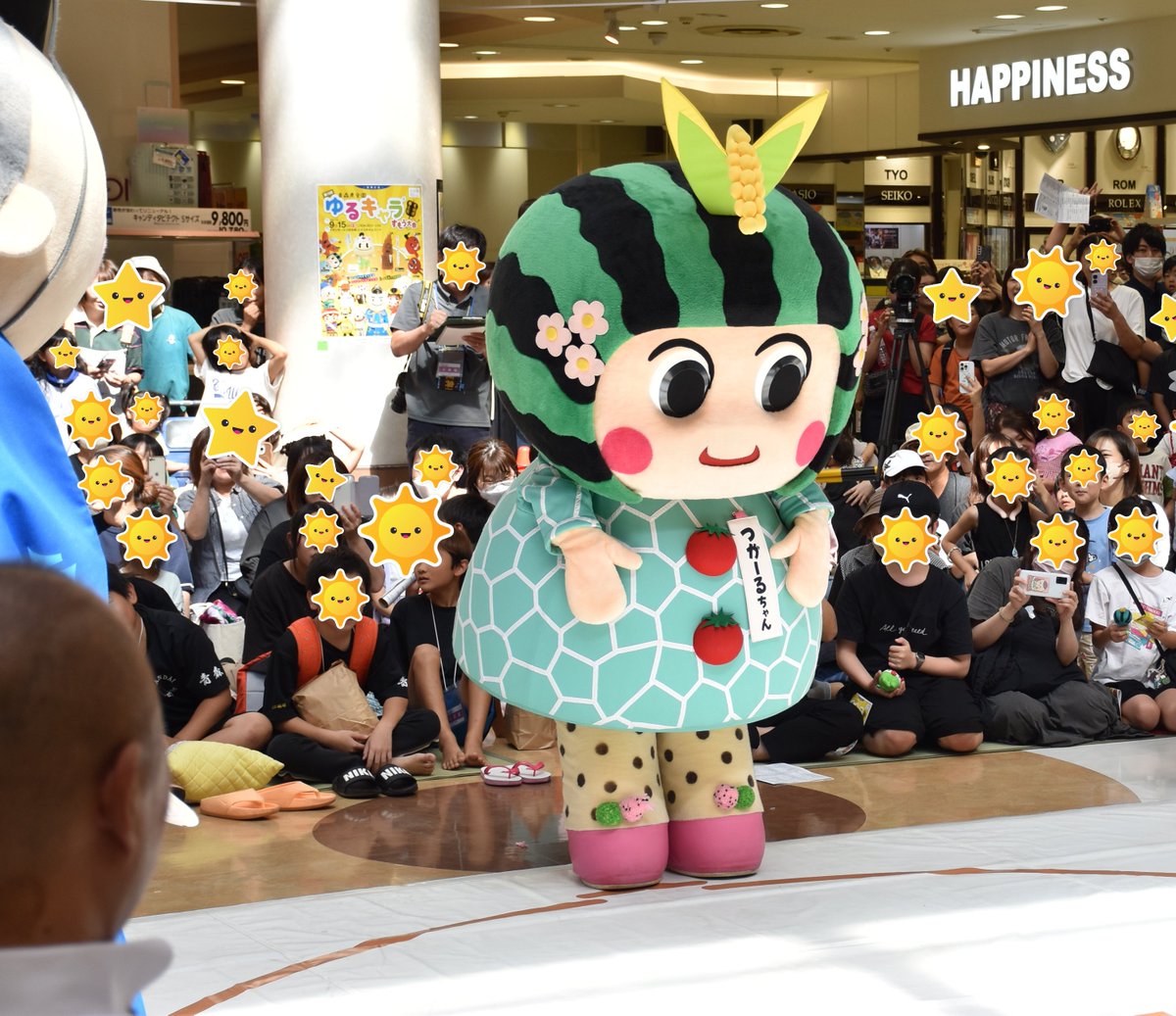＃ゆるキャラすもう大会
戦ってまいりました♡

初戦の相手は「りん太君」

はっけよ～い　のこっ・・
気づいたら一気の押しに

まいりました♡

来年こそは・・(*'▽')

応援に来てくださった皆さん
たくさんありがとう(*^-^*)

声援もいっぱいもらって
おかげで元気いっぱいです（。∂◡∂。🌾）