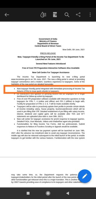 atulmodani's tweet photo. Govt is not doing any special favour , it is the money of taxpayer which it is Refunding. 

For that 5000 Crores is expended for new Incometax portal so that Returns will be processed immediately , which is having so many glitches which is wasting time, money and peace of mind of the taxpayers. 

Your claim of Refund gets credited in 15 days is wrong and totally absure , check statistics on IT portal .