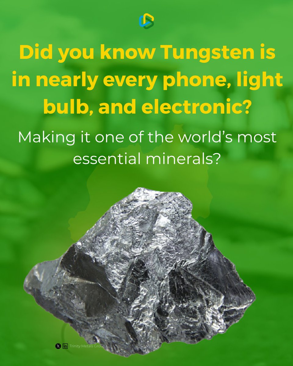 Trinity_Metals's tweet image. #Tungsten might not be a familiar daily life name, or you might not know it, but Tungsten makes your daily life possible. Without it, things go dark and stop moving!. From glowing bulbs to working gadgets, tungsten is the hidden metal that keeps life bright and moving.
#RwOT