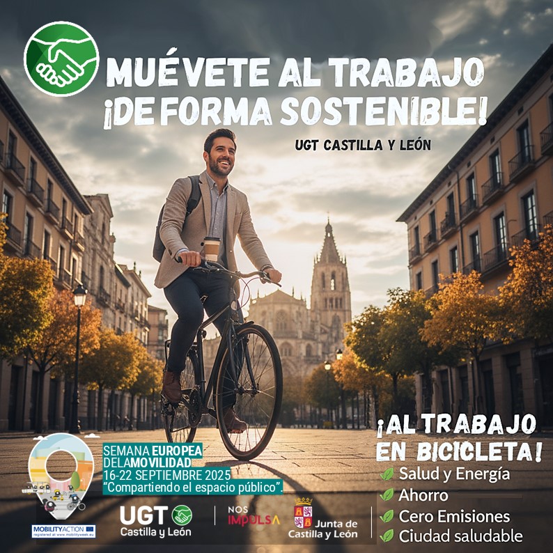 mambienteUGTCyL's tweet photo. ✅Te gusta la #MovilidadActiva para ir al trabajo? ¿Vas en 🚌 o en🚉? ¿Te gusta #CompartirCoche?
La implementación de Planes de Transporte al Trabajo con la participación de las personas trabajadoras y sus representantes, es básica para la sostenibilidad a la movilidad urbana. https://t.co/mmkpfzPjO3