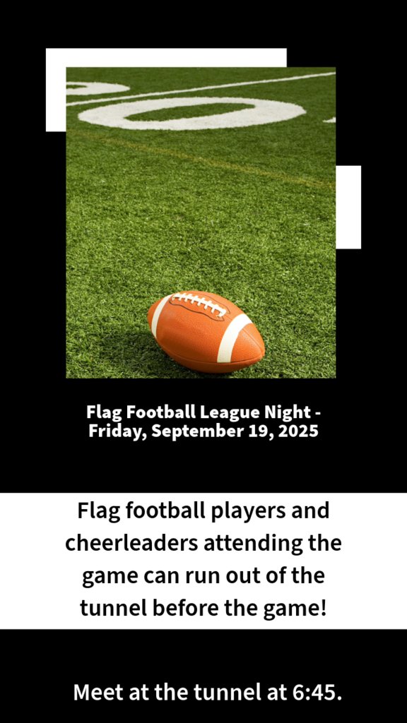 Flag Football League Night this Friday!