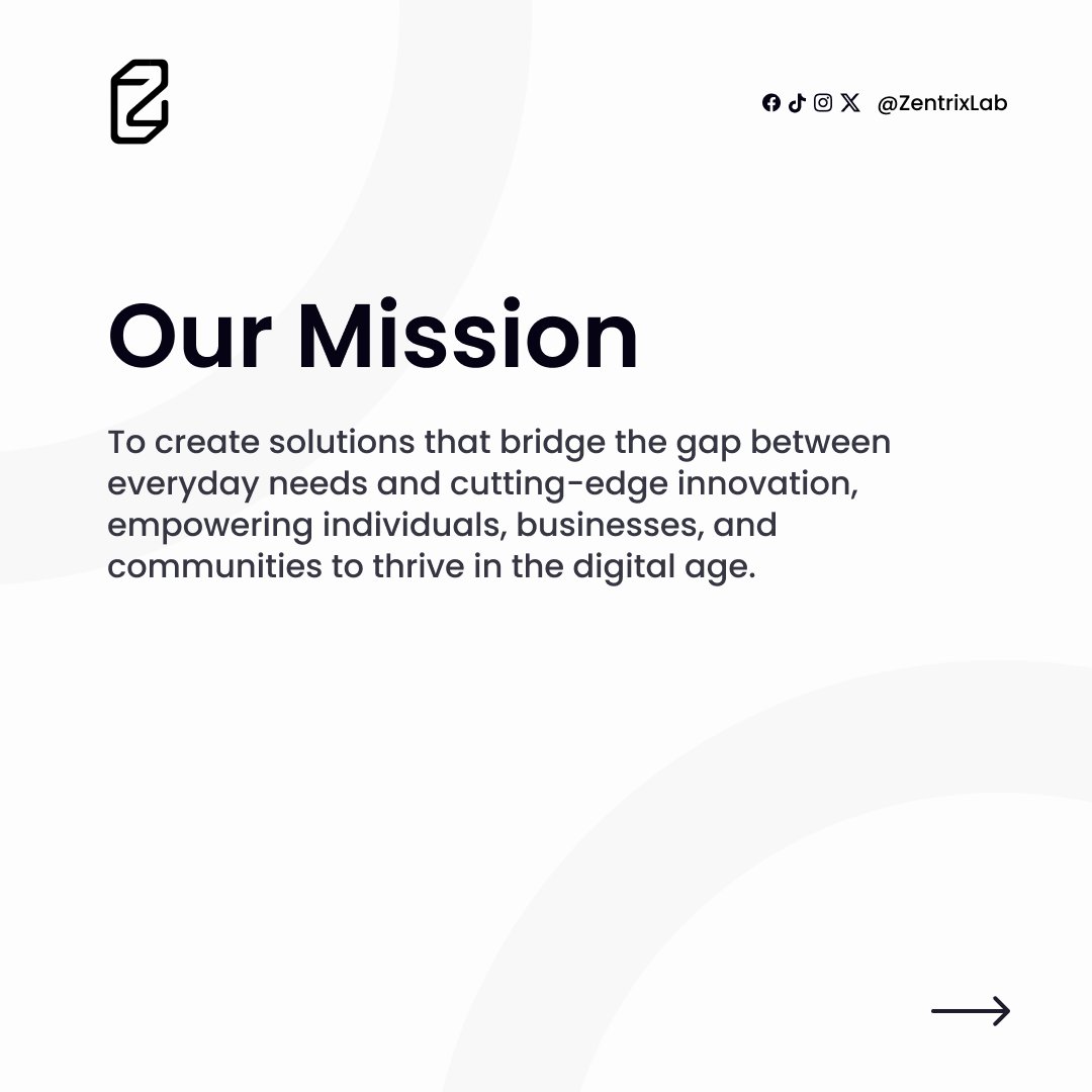 zentrix_lab's tweet photo. At Zentrix Lab, our goal is simple: 

We’re just getting started. Join us as we shape Africa’s digital future. 

#ZentrixLab #Innovation https://t.co/I4ELRTcN26