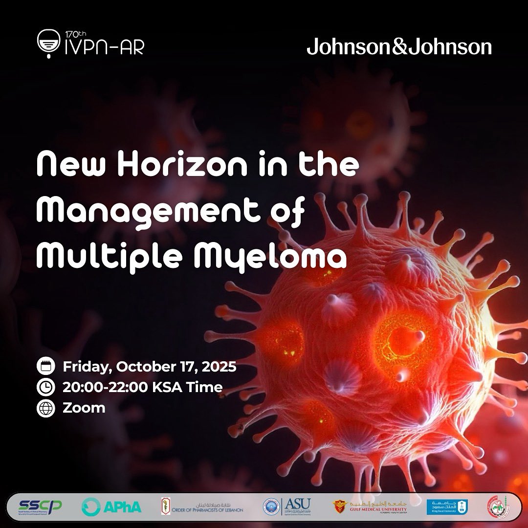 Mark your calendar to attend the 170th IVPN-AR

Register at us06web.zoom.us/webinar/regist…

Johnson &amp; Johnson IVPN-Network, FZ, LLE #oncology