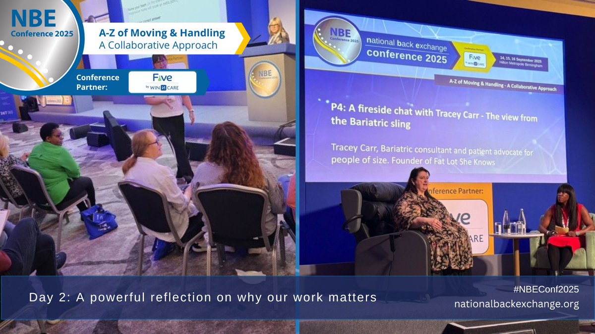 nbetoday's tweet image. An incredibly moving start to Day 2; a true reminder of why good #MovingAndHandling practices and what delegates do on a day-to-day basis are so important.

Thank you Tracey Carr of Fat Lot She Knows ⭐

#NBEConf2025 #BariatricCare