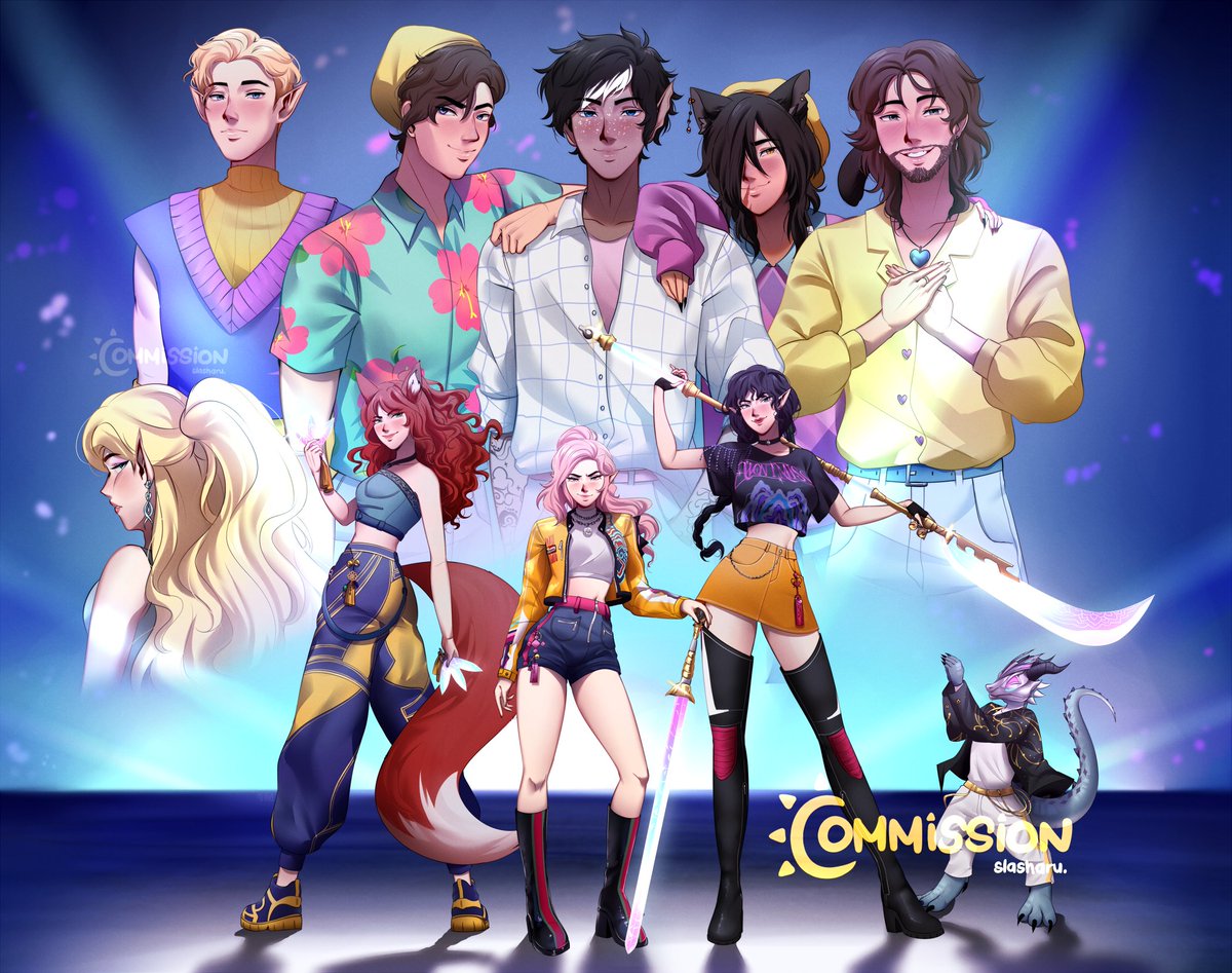 kpop dnd hunters hah
FINALLY DONE W THIS BIG C0MM 😭