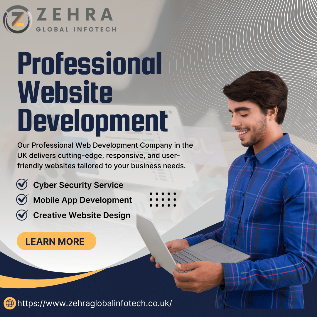 GlobalZehr29599's tweet image. At Zehra Global Infotech, we design and develop websites that don’t just look great but also perform seamlessly.
For More Info.
Call us: +44 7570 689004
#WebDevelopmentUK, #ProfessionalWebDevelopment, #DigitalGrowth, #BusinessSuccess, #WebsiteDesign, #ZehraGlobalInfotech