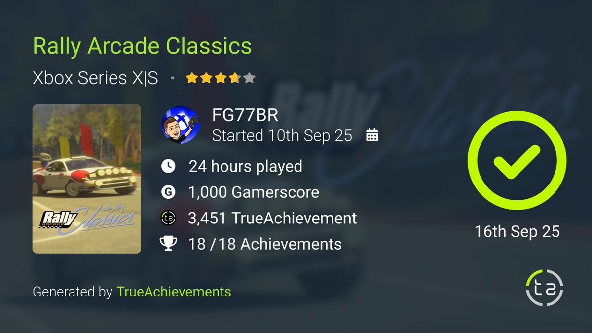 O 100% chegou! 🏆🏁

Um Rally Arcade bem desafiador! ⚡️
Aqui é preciso vencer tudo em primeiro! 🥇
Decorar percursos e antecipar movimentos com precisão! 😎

Thanks <a href="/NETK2GAMES/">NETK2GAMES</a> <a href="/JFGamesPR/">JF Games - PR & Marketing for Videogames</a> 💚