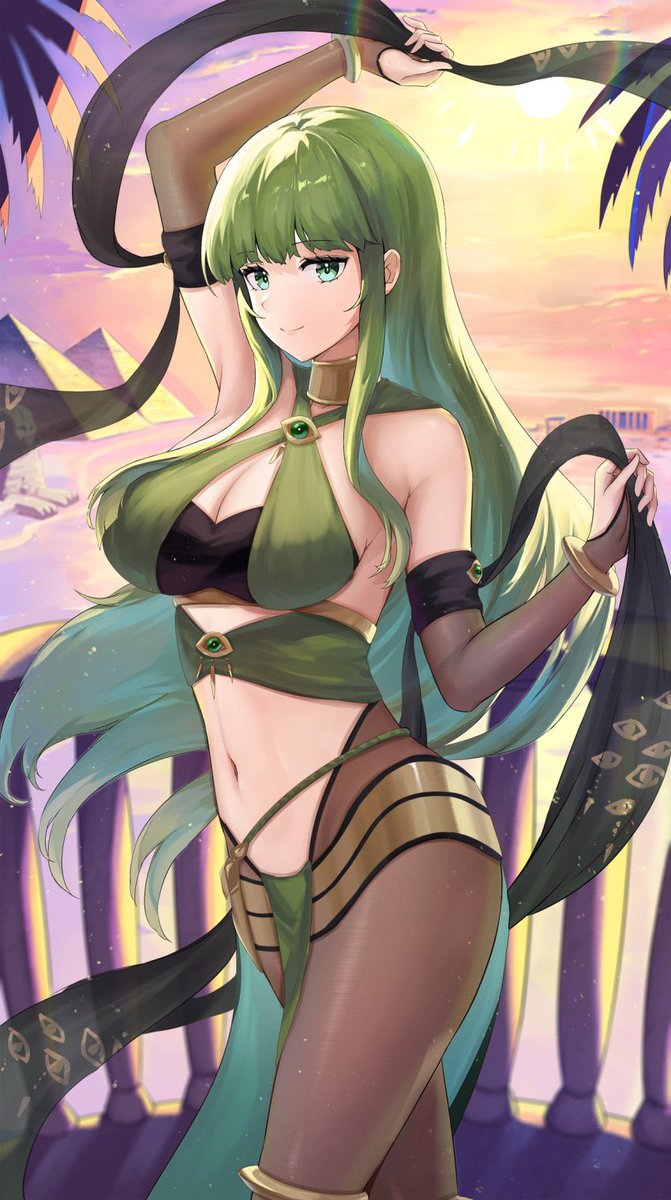 “It’s very warm here isn’t it? Luckily these outfits are very thin and soft~!”